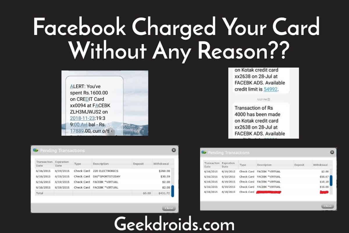 Facebk Fb Me Ads Charge On Credit Card Solved Here Geekdroids