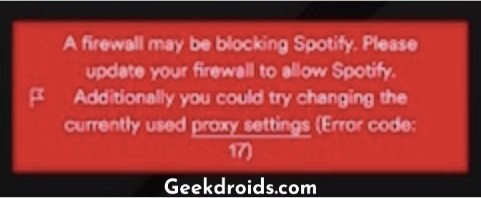 How To Fix Spotify Error Code 17? | GeekDroids