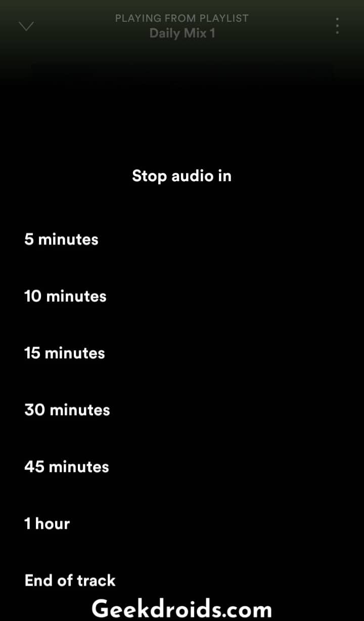 spotify timer iphone