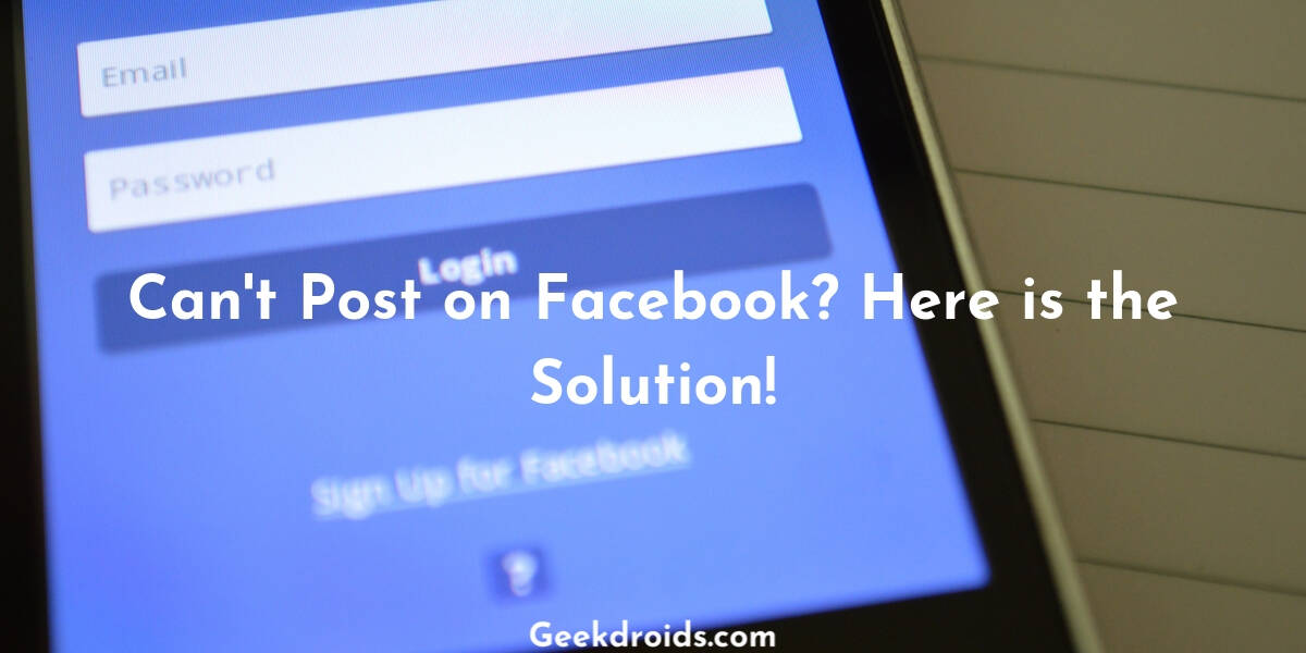 Can't Post on Facebook? Here is the Solution!