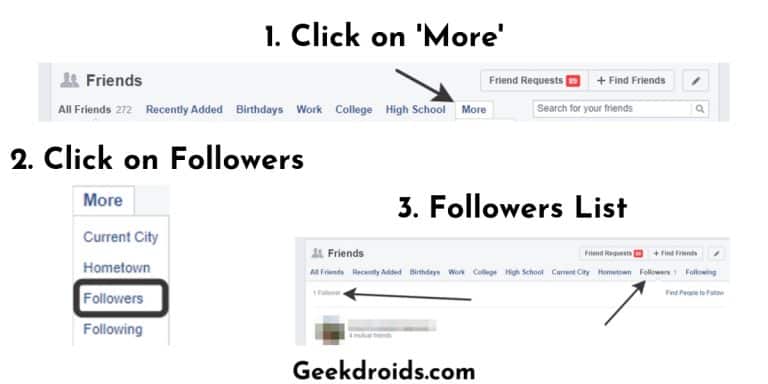 How to see who is following you or your page on Facebook? | GeekDroids