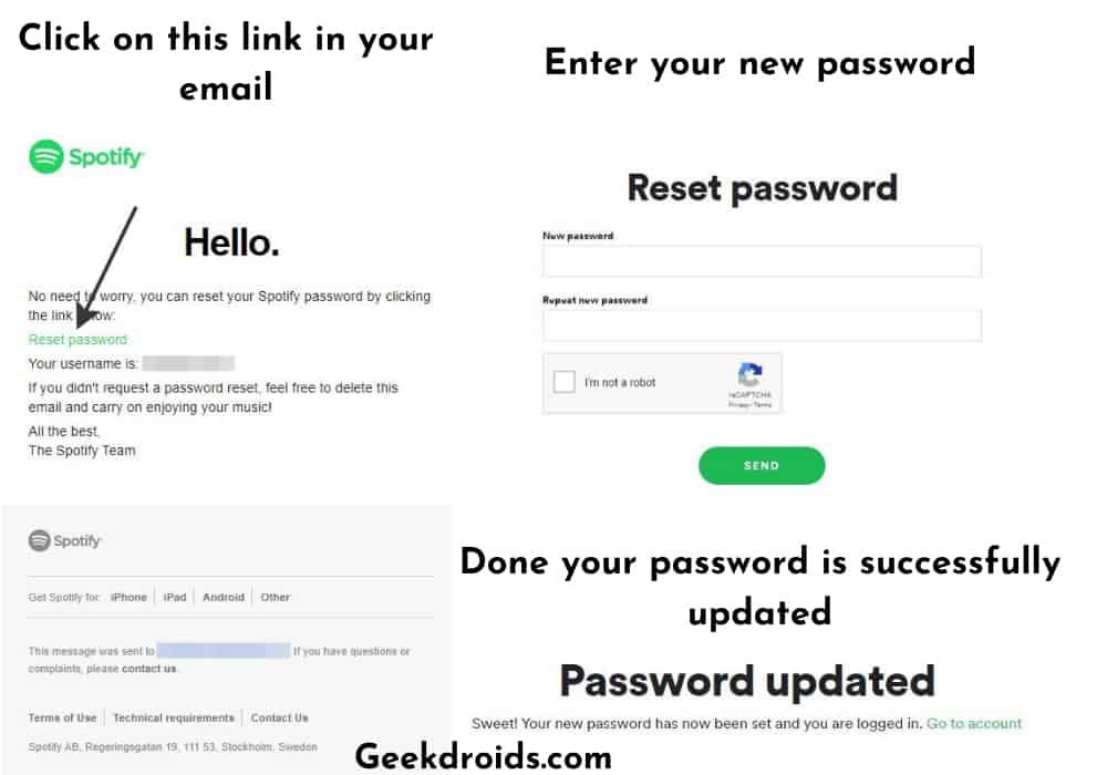 How to change your Spotify password? | GeekDroids