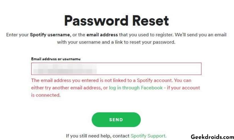 How to change your Spotify password? | GeekDroids