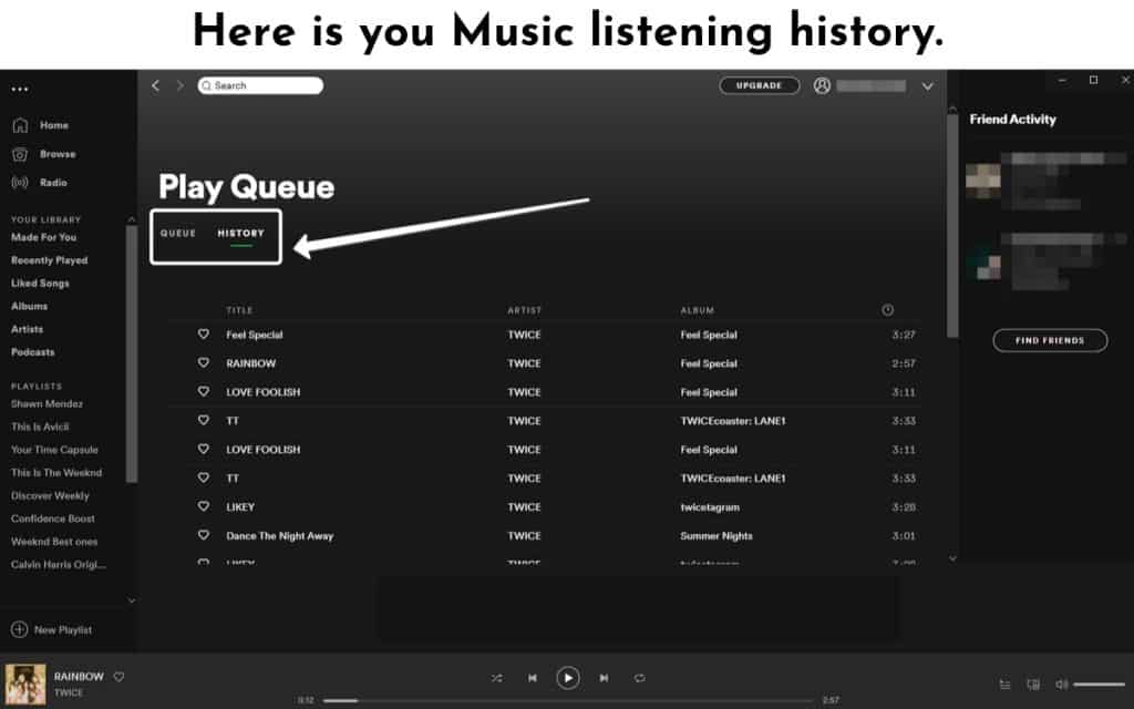 how to see your most streamed song on spotify