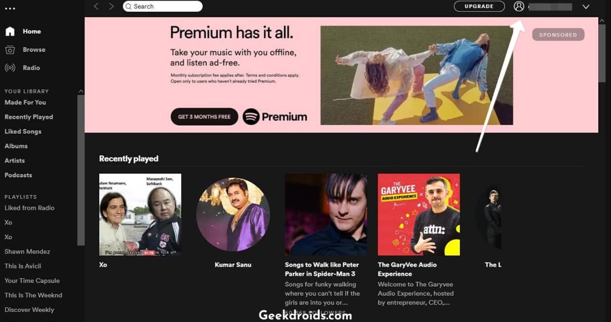 How to change the image of your Spotify profile - 77