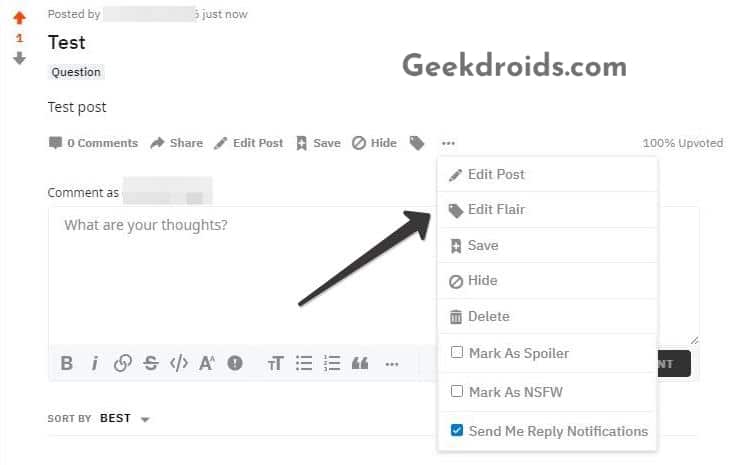 How to add a flair to a post on reddit What Is A Flair On Reddit Geekdroids